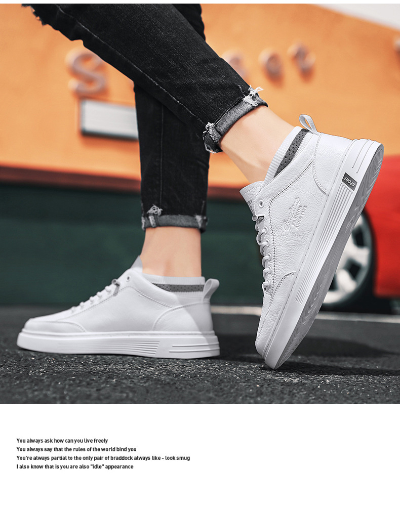 The new men's casual shoes in a Korean version of the trend with flat shoes small white tide shoes