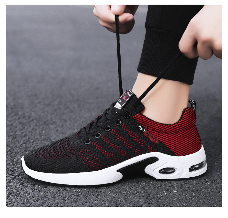 2023 new foreign trade men's breathable lace-up running shoes Korean version of light casual sports shoes men