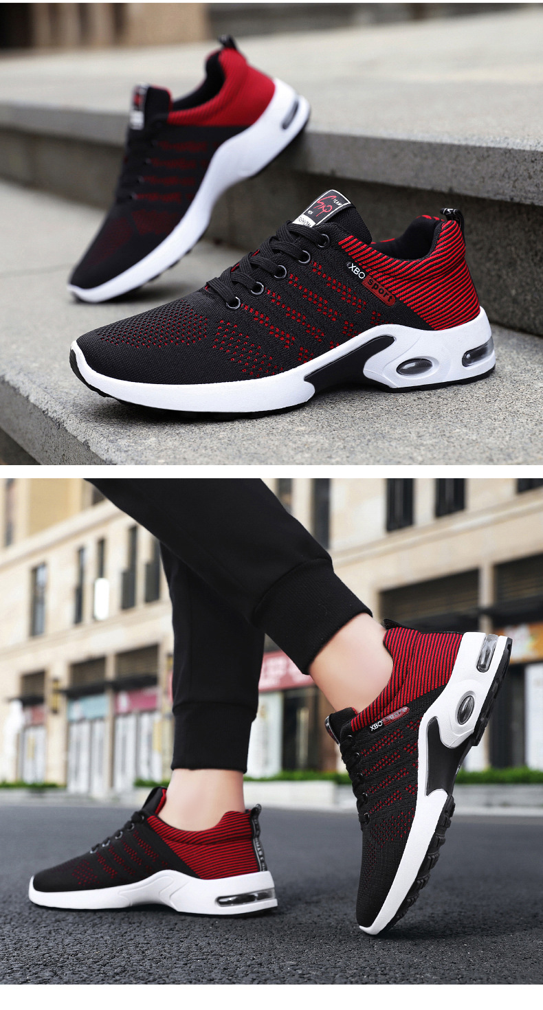 2023 new foreign trade men's breathable lace-up running shoes Korean version of light casual sports shoes men