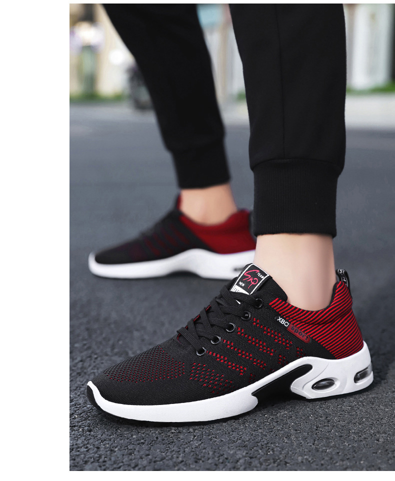 2023 new foreign trade men's breathable lace-up running shoes Korean version of light casual sports shoes men